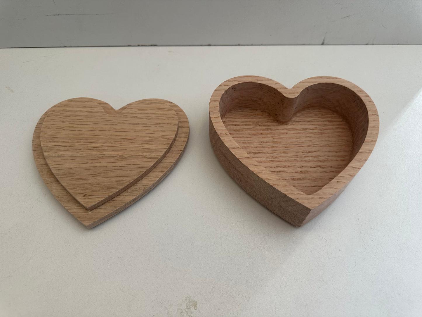 Red Oak Heart Box