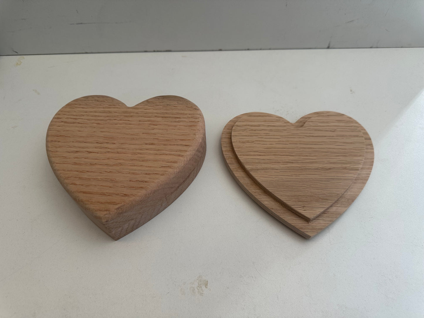 Red Oak Heart Box